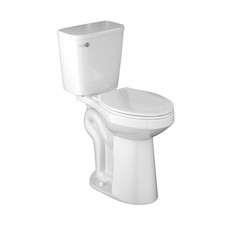 21" Tall Two Piece Toilet for Seniors Elongated Bowl 1.28 GPF Soft-Close Seat