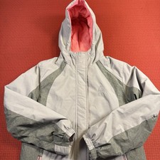 Gerry 3 In 1 Girls Jacket Grey Hooded Full Zip Pink Fleece Lined