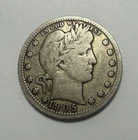 1905-O Barber Quarter (F/VF Details) Semi-Key Date