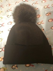 NORLA Black Alpaca & Wool Blend Knit Pom Pom Hat CANADA