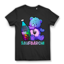 Saufbärchi Damen Shirt Lustiges Glücksbärc...