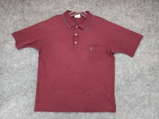 Vintage Munsingwear Grand Slam Shirt Mens Large Maroon Polo Penguin USA 80s