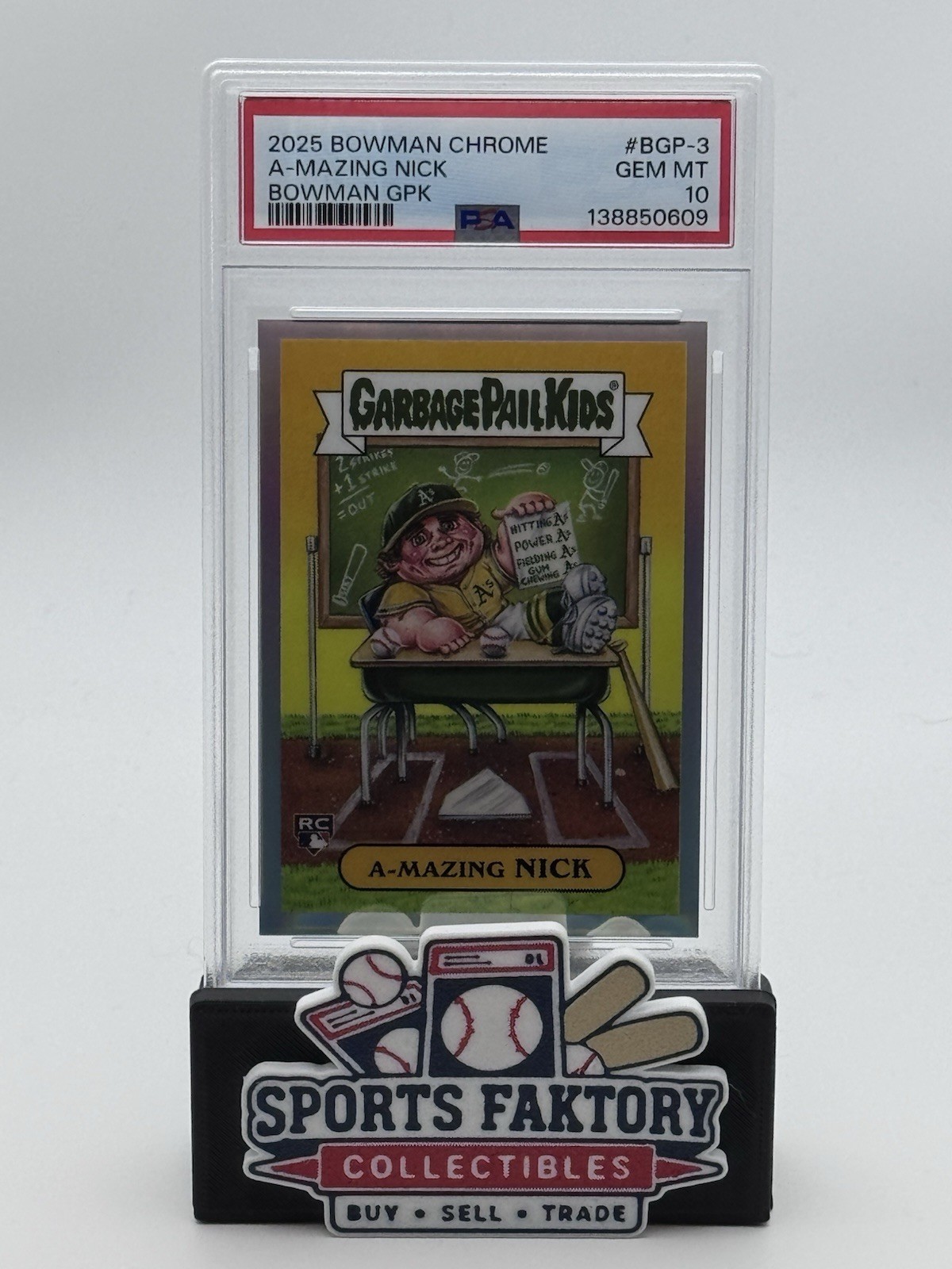 Nick Kurtz #BGP-3 Baseball Cards 2025 Bowman Chrome GPK trading card — raw and PSA graded price guide
