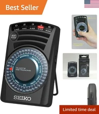 Compact Black Metronome with Dual Tones & LED Visuals - Tempo Range 40-208 BPM