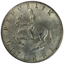 Austria - 5 Schilling - 1965 - KM#2889 - Item #2 - Silver .640