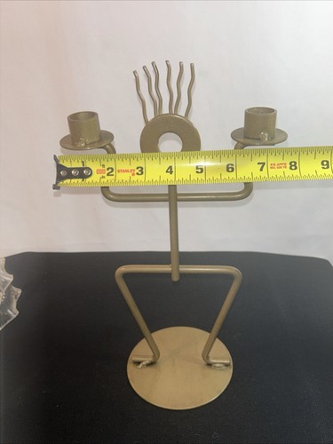 Vintage 1992 Orbit Wrought Iron Dancing Man Stick Figure Candle Holder Abstract - Picture 10 of 10