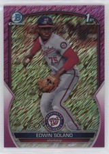 2023 Bowman Chrome Prospects Fuchsia Shimmer Refractor 191/199 Edwin Solano sc8