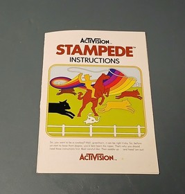 Atari 2600 Stampede By Activision Complete In Box (CIB) With Manual And More 