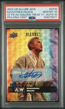2024 Upper Deck AEW Allure Kazuchika Okada Autograph Golden Treasures 1/1 PSA 10