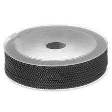 Twisted Nylon Twine Thread 2mm 13M/43 Feet Braided Nylon String Black