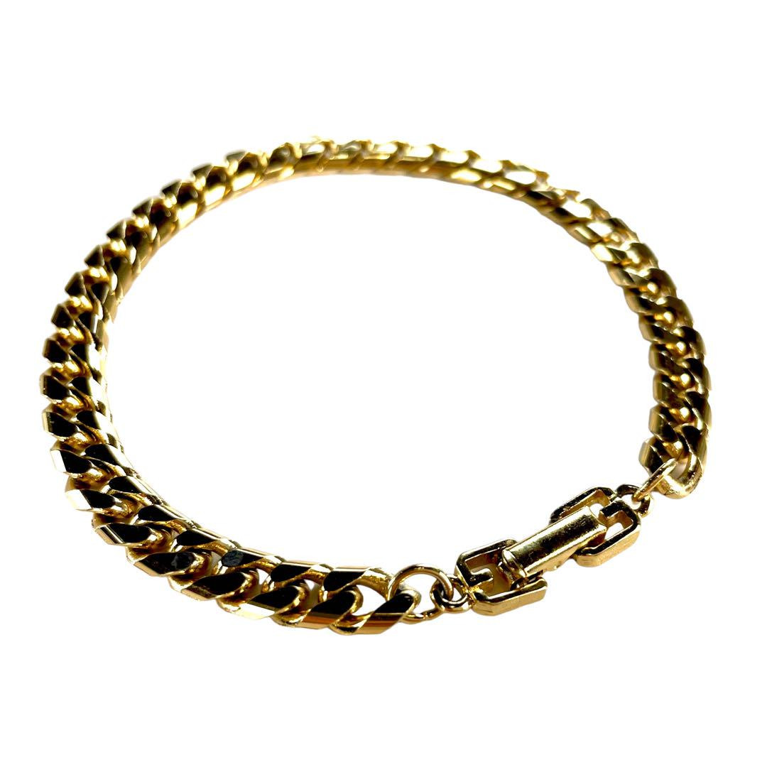 アクセサリー GIVENCHY Vintage G pattern gold bracelet Givenchy Vintage Gold G Logo Chain Bracelet 80s Antique