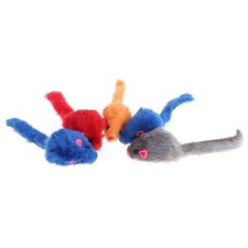 Interactive Mice Toys Cats Bright Colors Rattle Mouse Play-Catch Training Toy