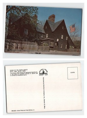 Postkarte - Das Haus der sieben Giebel, Salem, Massachusetts UNBESPIELT