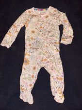 Magnetic me modal Newborn Girly Floral ruffle Pajama Footie Sleeper Woodland