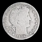 1908-O Barber Silver Half Dollar