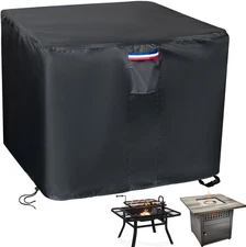 Fire Pit Cover,38 Inch Square Propane Gas Outdoor Fire Table Cover,600D Waterpro