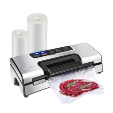 Precision Vacuum Machine,Pro Food Sealer with Built-in Cutter and B... Fast Ship
