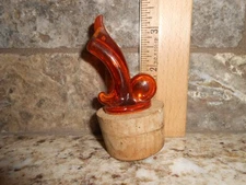 Vintage Half Gallon Whiskey Jug Red Pourer Spout/Cork