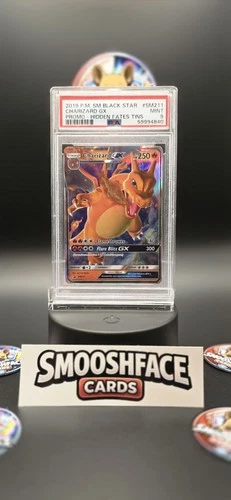 🔥 2019 Pokémon Charizard GX SM211 Black Star Promo PSA 9 – Hidden Fates Tin 🔥