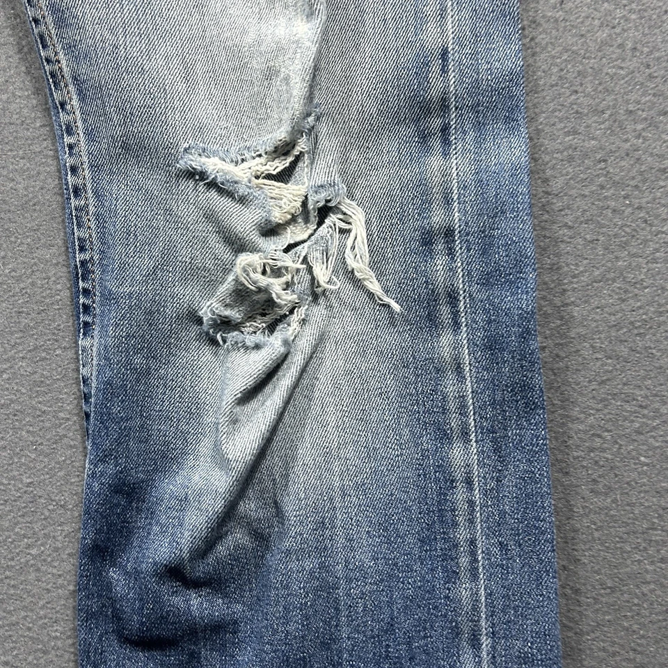 Diesel Jeans  W34 L31 IAKOP Stretch Slim Tapered Blue Mens 0848C Distressed - Image 2 of 4