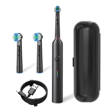 Rotating Electric Toothbrush with USB Charging & Soft Bristles