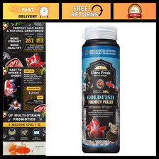 Premium Goldfish Food Pellets - Color Enhancing, All Natural, Clear Water Formul