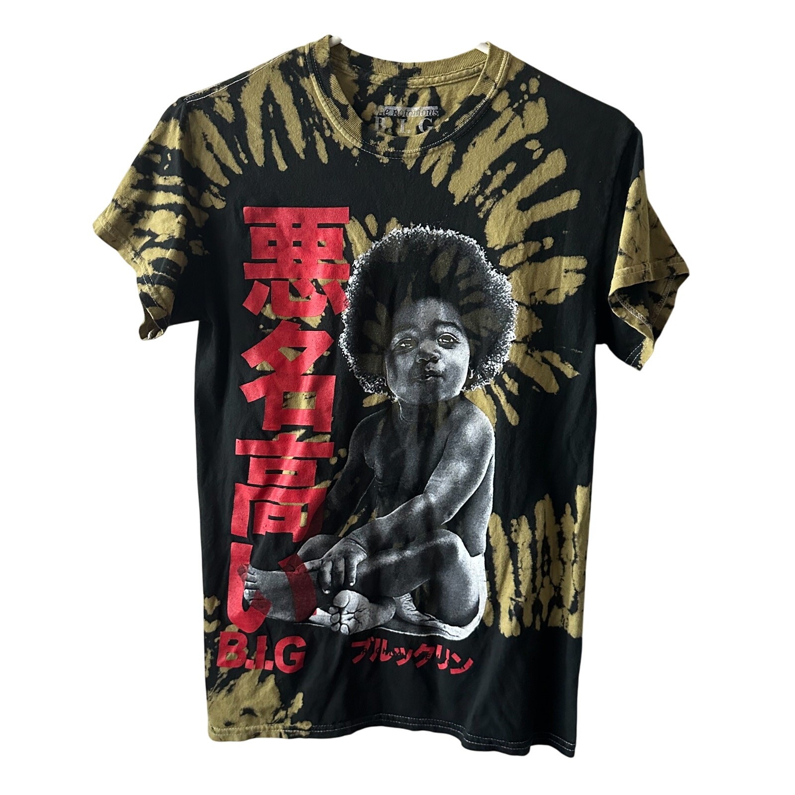 ALTRA Camicia Notorious BIG bambino cravatta tinta unita lavata con acido taglia S