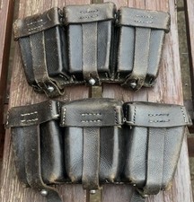 Genuine Two K98 German Ammunition Pouches World War Two 1942 Dated