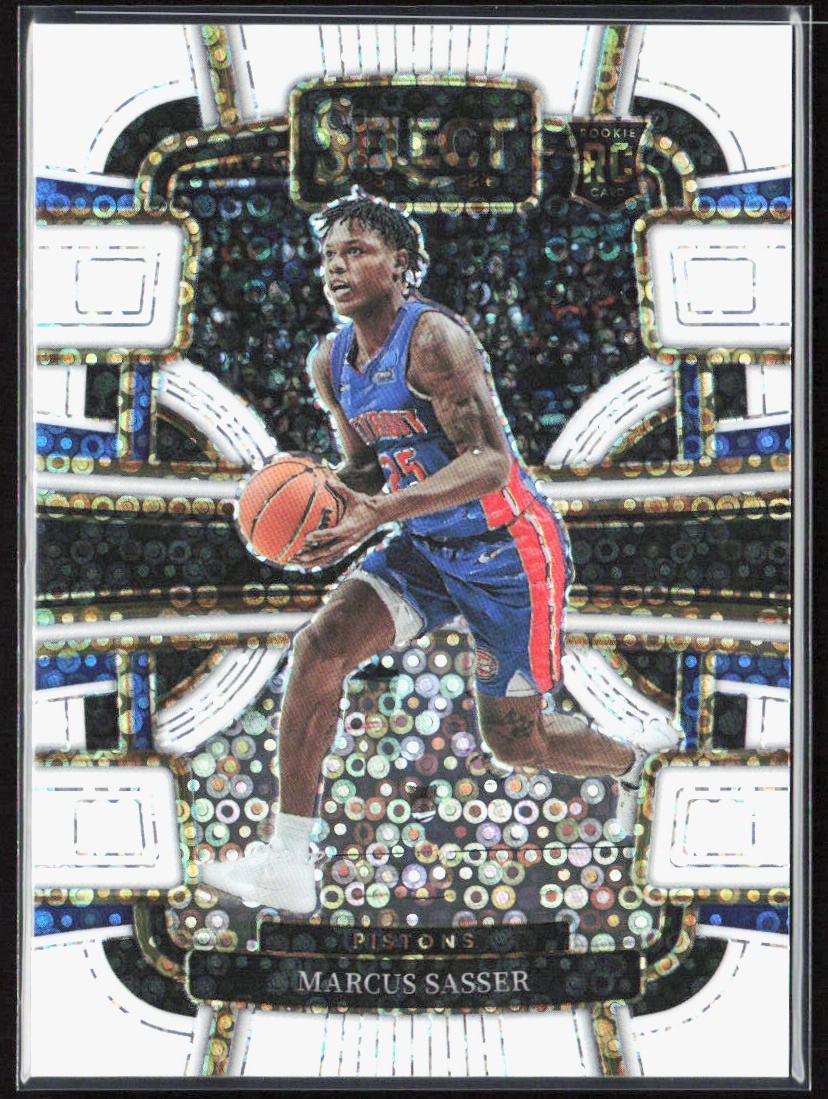 2023-24 Panini Select Marcus Sasser Concourse White Disco Prizm Rookie /75 #70