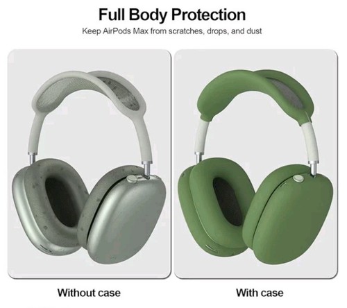 Silicone Covers for AirPods Max Headphones Ear Pad Covers/Headband Cover Green - Picture 5 of 9