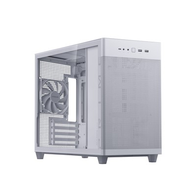 ASUS Prime AP201 White MicroATX Case Tempered Glass Cooling Support Up to 360mm