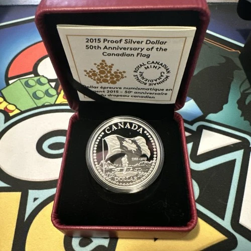 **99.99 PURE SILVER** 2015 RCM Canadian Flag 50th Anniversary - #00225/20000