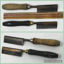 Vintage The Challenger C27 & Golden Supreme Brass Hot Straightening Hair Comb