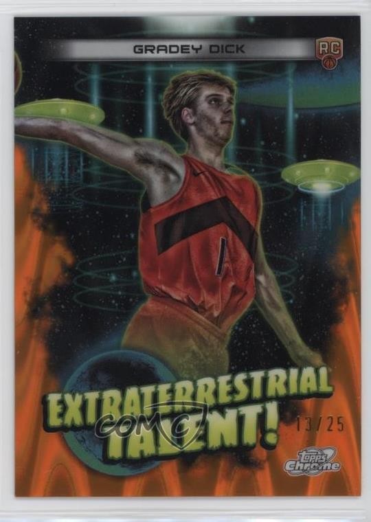 2023-24 Cosmic Chrome Orange Galactic Refractor 13/25 Gradey Dick Rookie RC 4f5