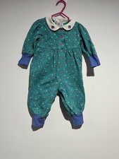 Vintage Rainbow Tag Gymboree Girls Romper Floral Design Infant 6-12 M