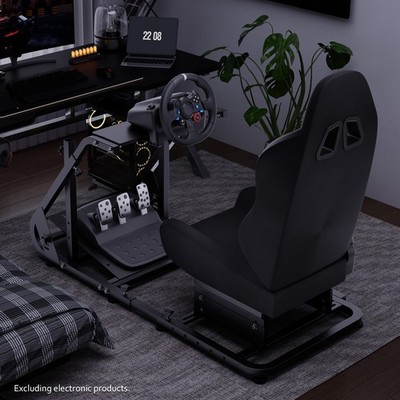 Hottoby Racing Simulator Cockpit Wheel Stand With Gaming Seat Fits Logitech G923