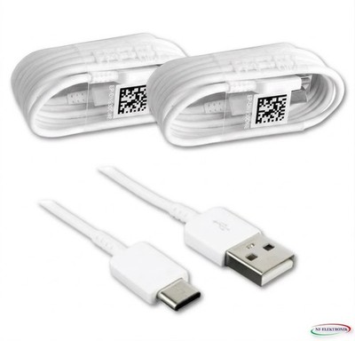 2x Samsung Galaxy Schnell Ladekabel 2 meter USB-C Datenkabel Original weiß