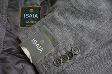 Isaia Sirio G Gray Tweedy Heavy Woven Wool Sport Coat Sz 44R BRAND NEW W TAGS
