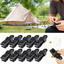 100Pcs Adjustable Heavy Duty Lock Grip for Tarp & Shade Cloth Plastic Clip USA