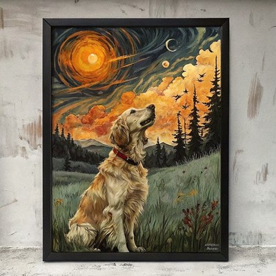 Majestätischer Hund Wandbild Druck Geschenk Zuhause Tier Wandbild Hund Bild Druck (2)
