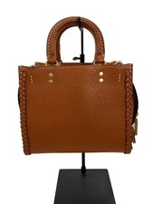 COACH shoulder bag leather brown plain CJ816