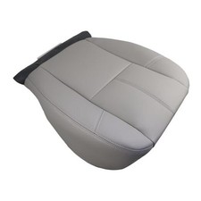 Driver Seat Cover Side Bottom Replacement Leather Seat Cover Compatible Gray