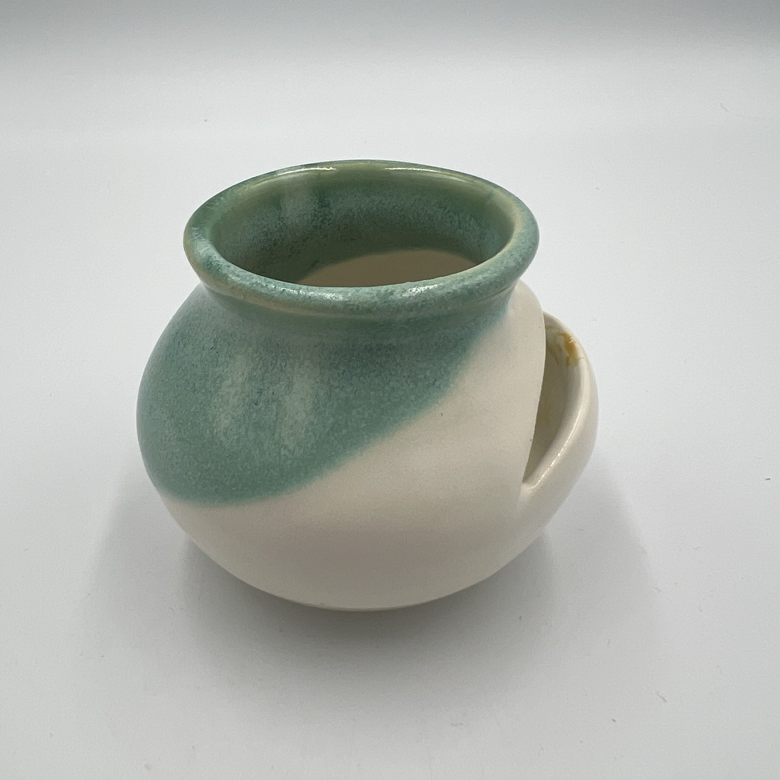 Ceramic Egg Separator Green White Face Design Kitchen Gadget 3" Yolk Whites Tool