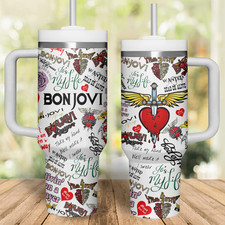 80s Glam Rock Band Fan Tumbler 40oz 30oz 20oz With Handle