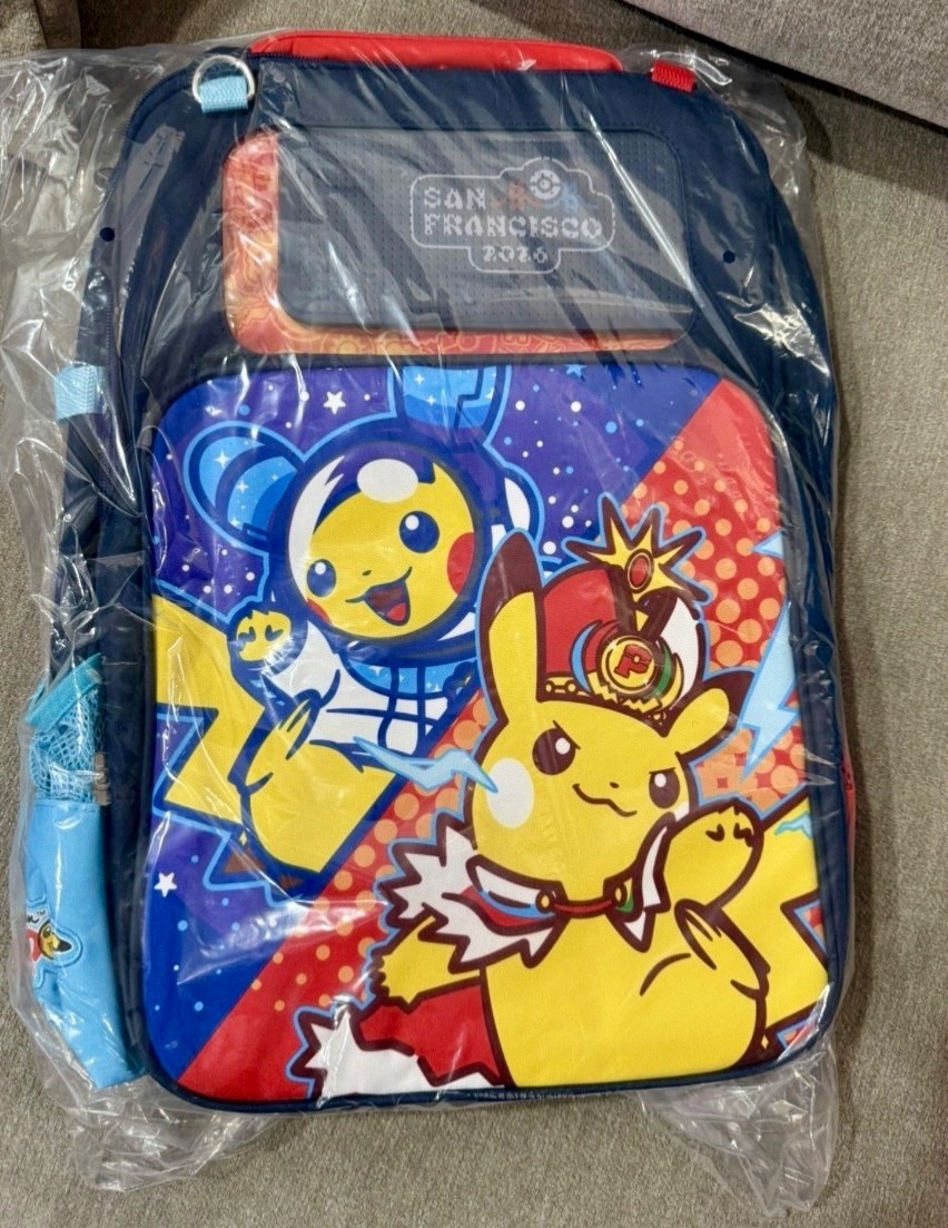 Pokemon Worlds 2026 Pikachu Backpack San Francisco Exclusive BRAND