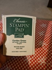 Classic STAMPIN Pad Sealed Never Used Smoke Pet Free Home 'GARDEN GREEN'