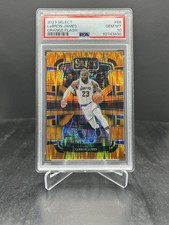 2023-24 Panini Select Basketball LeBron James Concourse Orange Flash PSA 10 #66