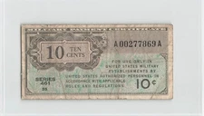 USA MPC 10 Cents Series 461, 1946-1947, Block 35 A00277869A, Original Fine, #802