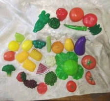 Kids Play Food Lot Fruit Veggie / 34 Pc