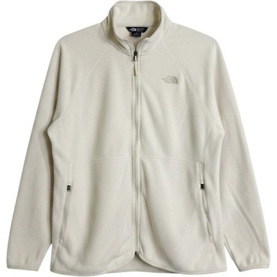 The North Face Fleece Jacket Womens XL Cream Full Zip TKA 100 NF0A3MEA Mock Neck